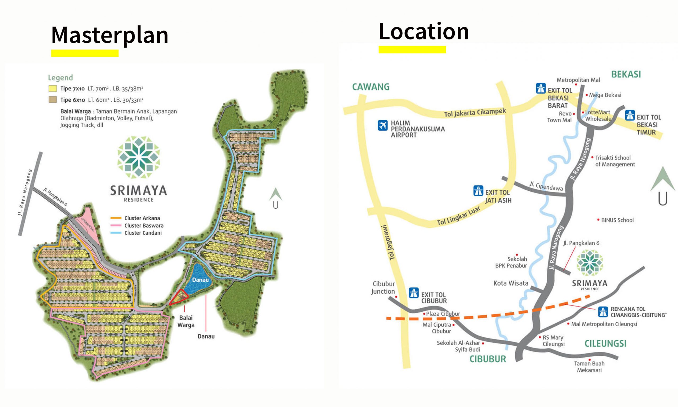 lokasi & masterplan srimaya residence
